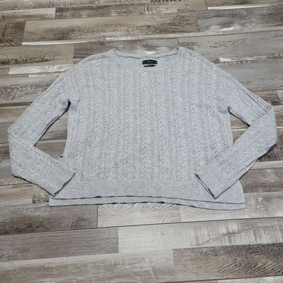 Zara Gray Italian Knit Sweater Size Medium - Picture 1 of 6
